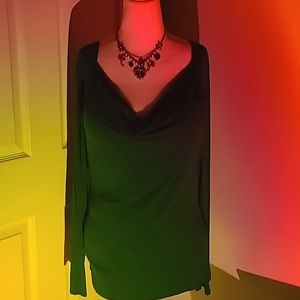 INC INTERNATIONAL CONCEPTS - KELLY GREEN XL draped neck